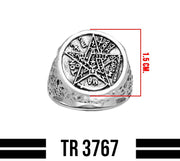 Seal of Solomon Sterling Silver Ring TR3767