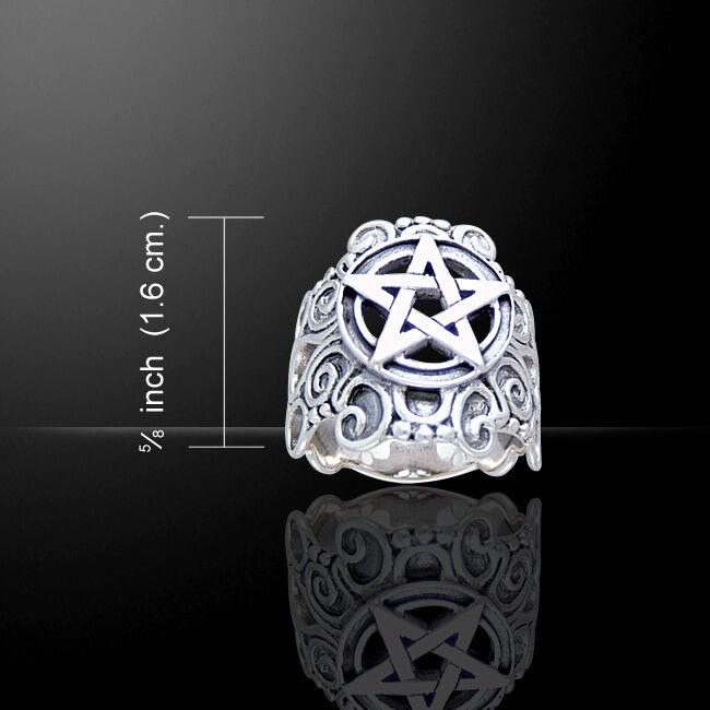 Fancy Scrollwork with The Star Ring TR3809 - Wholesale Jewelry