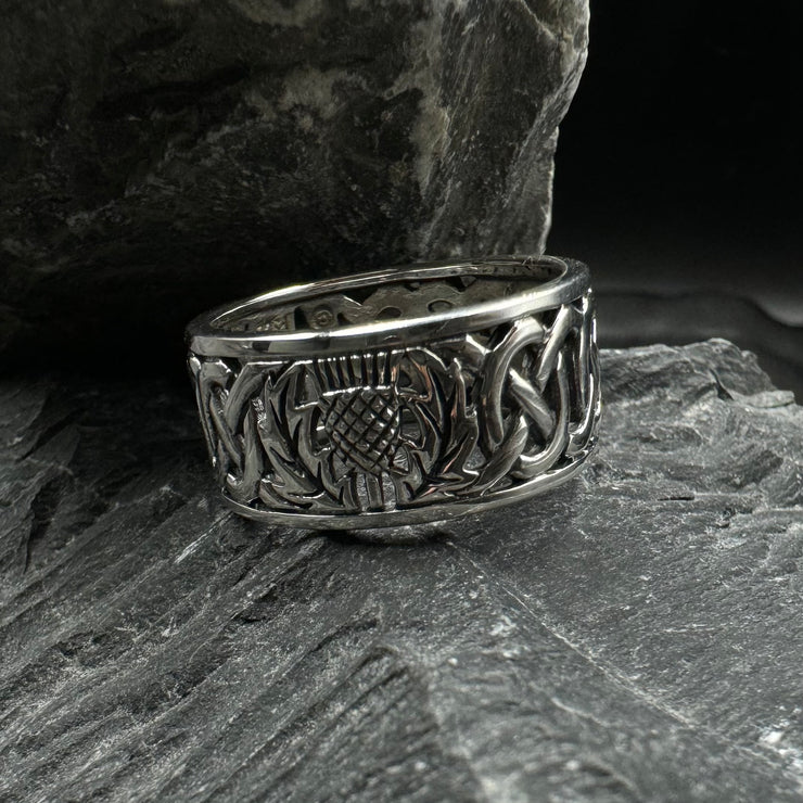 Scottish Thistle of Pride and Honor ~ Sterling Silver Ring TR3875