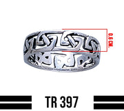 The light of an everlasting life ~ Celtic Knotwork Sterling Silver Ring TR397