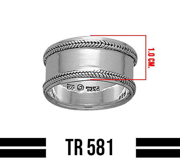 Double Braid Sterling Silver Wedding Ring TR581