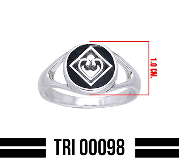 NA Heart in Recovery Silver Ring TRI098