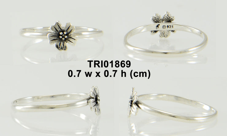 Small Flower Silver Ring TRI1869