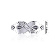 Celtic Infinity Silver Ring TRI1023 - Wholesale Jewelry