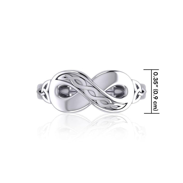 Celtic Infinity Silver Ring TRI1023 - Wholesale Jewelry