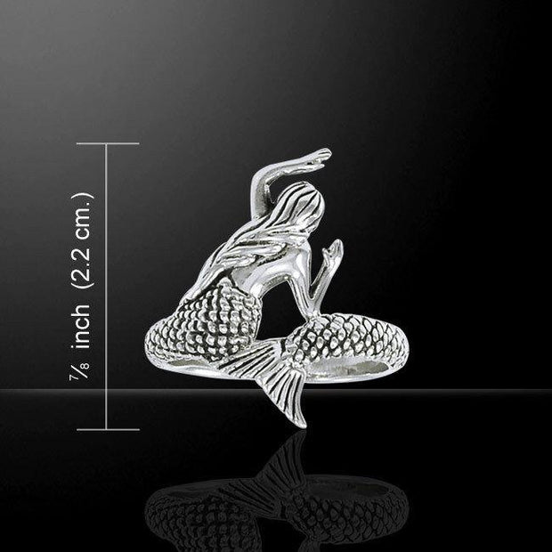 Mermaid Wrap Sterling Silver Ring TRI1327 - Wholesale Jewelry