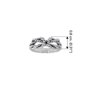 Rope Bend Knot Ring TRI1464 - Wholesale Jewelry