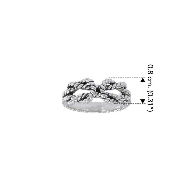 Rope Bend Knot Ring TRI1464 - Wholesale Jewelry