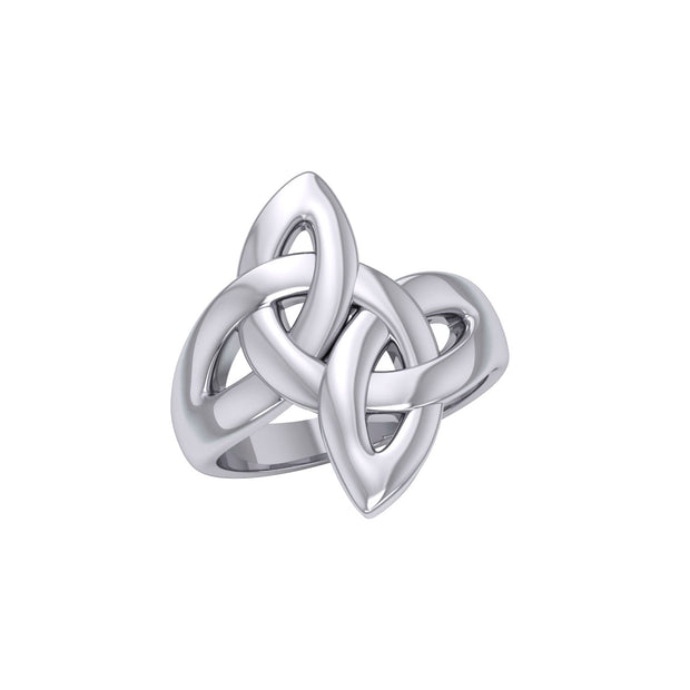 Double Trinity Knot Silver Ring TRI1592