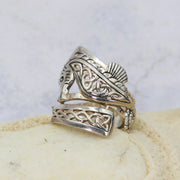 An anomaly of nature ~ Celtic Knotwork Seahorse Sterling Silver Spoon Ring TRI1737 - Wholesale Jewelry