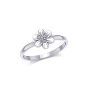 Cute Flower Silver Ring TRI1871 - Wholesale Jewelry