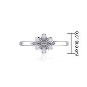 Cute Flower Silver Ring TRI1871