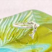 Celtic Joyful Dolphin Sterling Silver Ring TRI2164