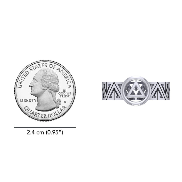 Recovery Silver Band Ring TRI2269