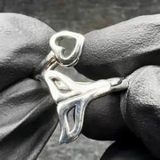 Whale Tail with Heart Wrap Ring TRI2342