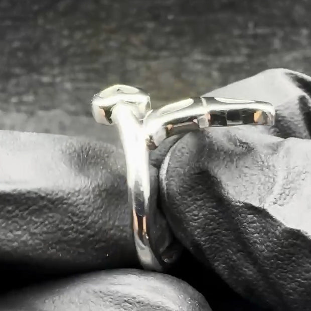 Whale Tail with Heart Wrap Ring TRI2342