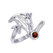 Angel Fish Sterling Silver with Gemstone TRI2345 - Jewelry