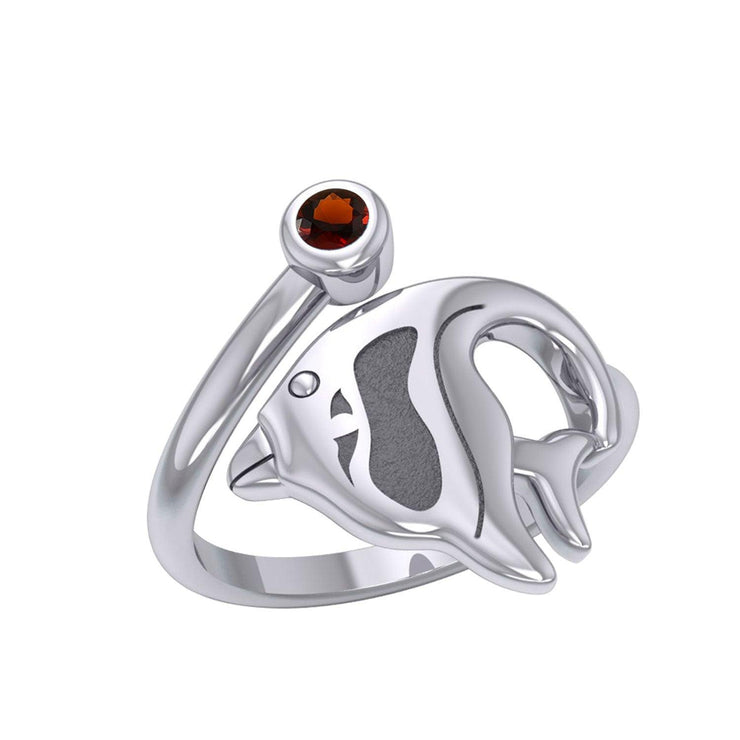 Tropical Angel Fish Sterling Silver with Gemstone TRI2347 - DiveSilver Jewelry