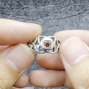 Muladhara Root Chakra with Celtic Designs Sterling Silver Ring TRI2351