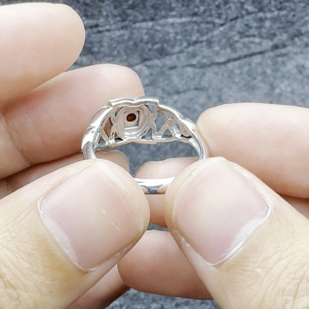 Muladhara Root Chakra with Celtic Designs Sterling Silver Ring TRI2351