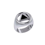 Recovery Silver Ring with Stone TRI2396 - peterstone.dropshipping