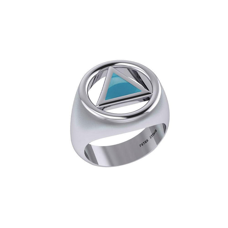 Recovery Silver Ring with Stone TRI2396 - peterstone.dropshipping