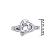 Peter Stone Jewelry Sterling Silver Celtic Heart Ring - Timeless Elegance and Symbolic Beauty for Your Fingers TRI2418 - Wholesale Jewelry