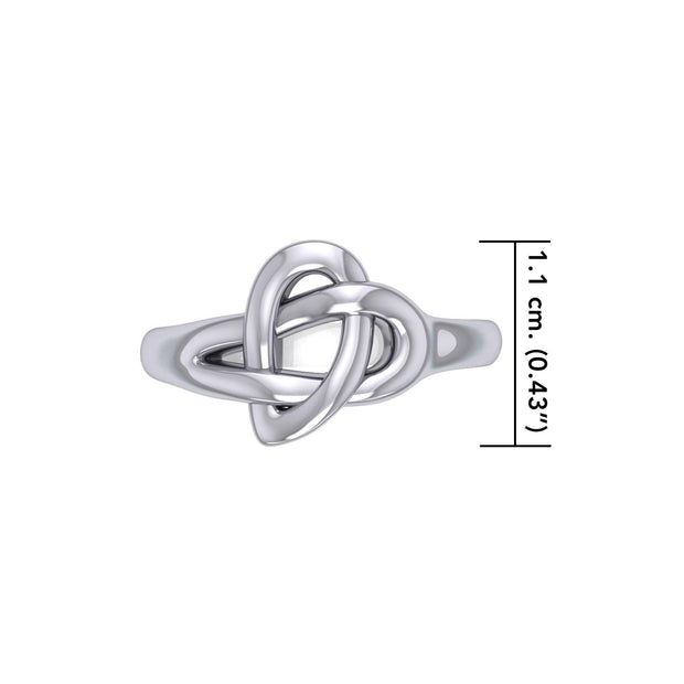 Peter Stone Jewelry Sterling Silver Celtic Heart Ring - Timeless Elegance and Symbolic Beauty for Your Fingers TRI2418 - Wholesale Jewelry