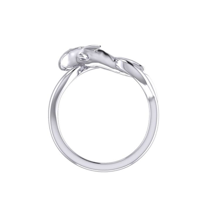 Shark with Wave Silver Ring TRI2435