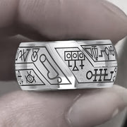 Peter Stone Puzzle Ring Theme Sigil of Archangels & Demons TRI2444