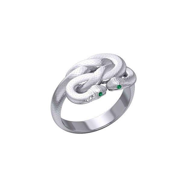 Sterling silver Tight in the knot snaking ring Oberon & Rhiannon Zell wedding rings Designed by Oberon Zell TRI2468
