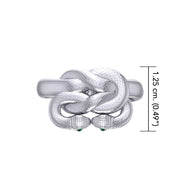 Sterling silver Tight in the knot snaking ring Oberon & Rhiannon Zell wedding rings Designed by Oberon Zell TRI2468 - Wholesale Jewelry