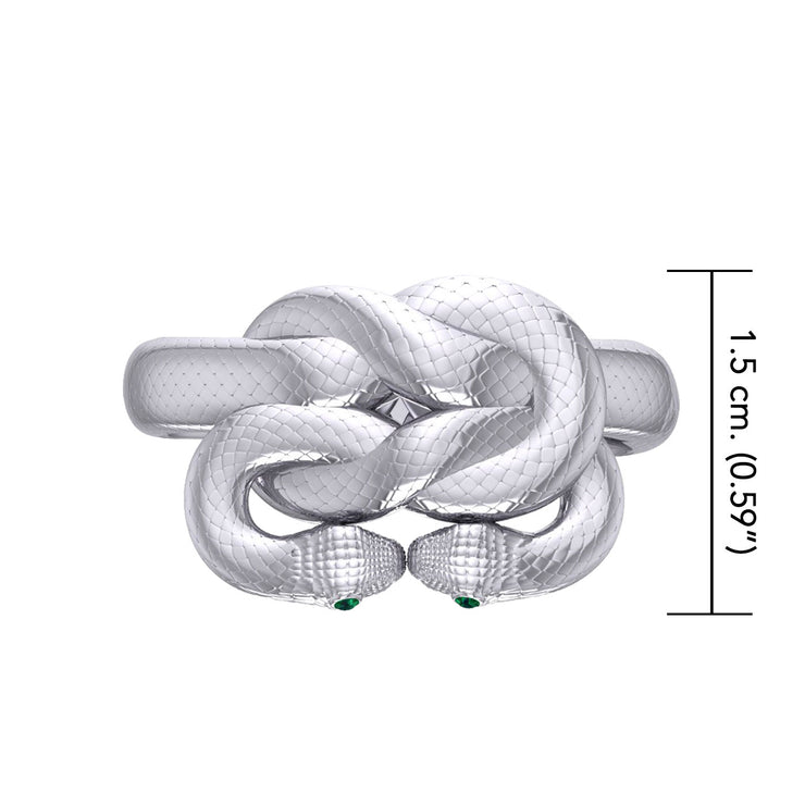 Sterling silver Tight in the knot snaking ring Oberon & Rhiannon Zell wedding Men rings Designed by Oberon Zell TRI2469