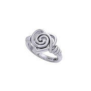 Spiral of growth, evolution, and progression. Its continuous, winding form suggests ongoing development and expansion sterling silver Ring by Peter Stone Jewelry TRI2481 - Wholesale Jewelry