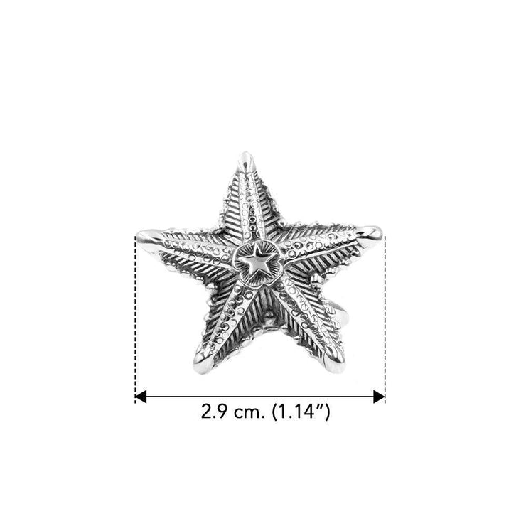 Star Fish Sterling Silver Ring - Wholesale Jewelry