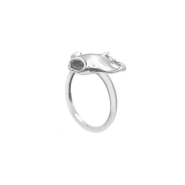 Single Manta Ray Sterling Silver Ring by DiveSilver TRI2500 - Wholesale Jewelry