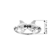 Double Manta Rays Sterling Silver Ring by DiveSilver TRI2504