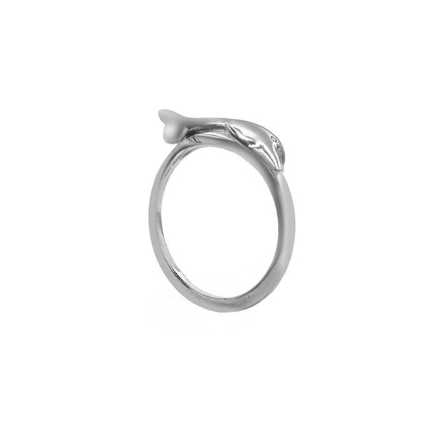 Jumping Dolphin Sterling Silver Ring by DiveSilver TRI2505 - Wholesale Jewelry