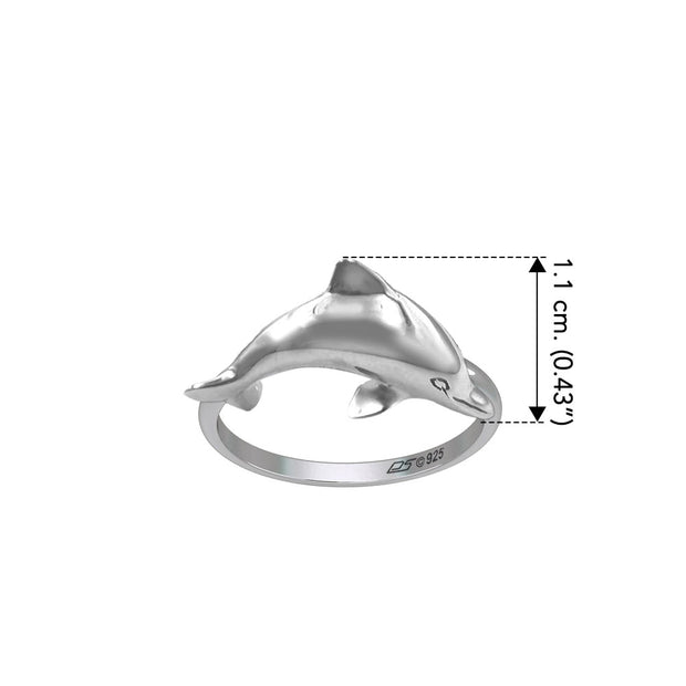 Jumping Dolphin Sterling Silver Ring by DiveSilver TRI2505