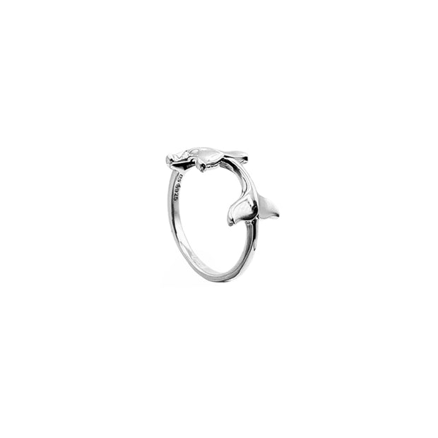 DiveSilver Triple Whale Tails Sterling Silver Ring TRI2530