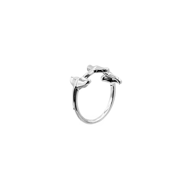 DiveSilver Triple Whale Tails Sterling Silver Ring TRI2530