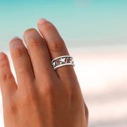 Manta Ray Sterling Silver Hollow Band Ring by DiveSilver TRI2537