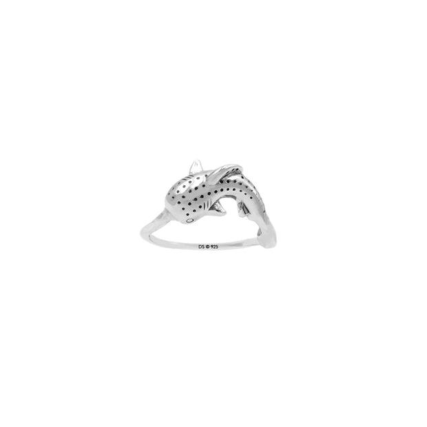 Small Whale Shark Sterling Silver Ring by DiveSilver TRI2541