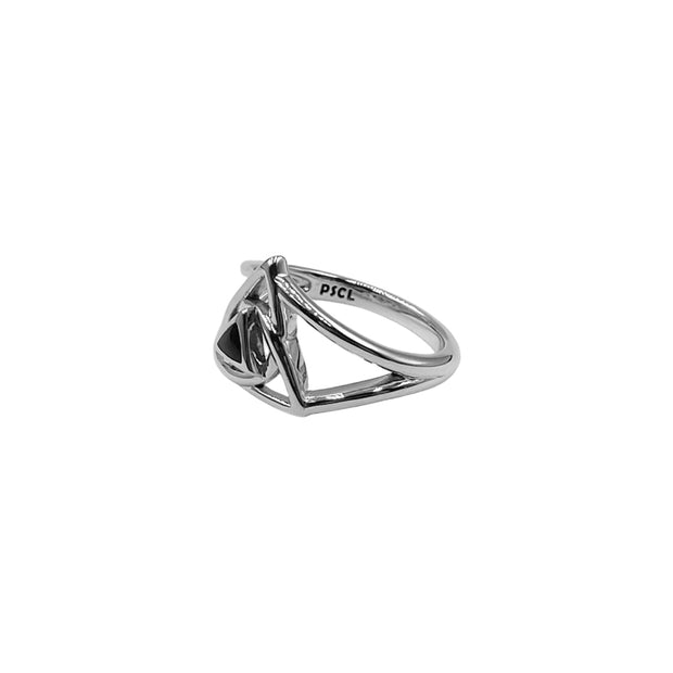 Peter Stone Trinity with AA Recovery Inlaid Stone Sterling Silver Ring TRI2548