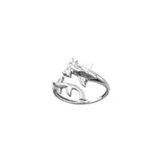 Hammerhead Shark Sterling Silver Wrap Ring by DiveSilver TRI2555