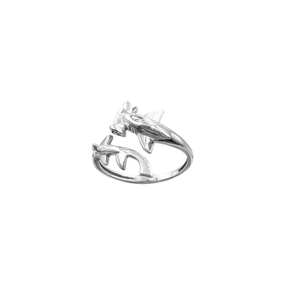 Hammerhead Shark Sterling Silver Wrap Ring by DiveSilver TRI2555