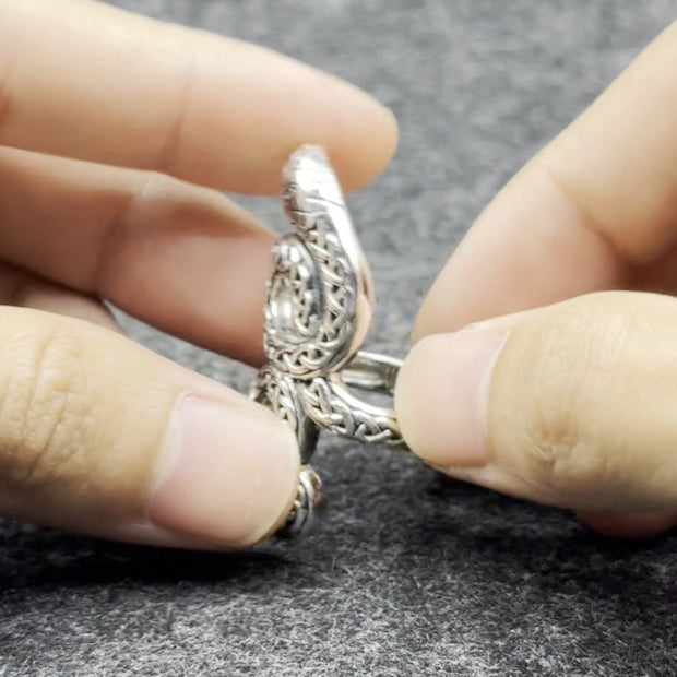 Celtic Spirit Snake Sterling Silver Ring TRI2560
