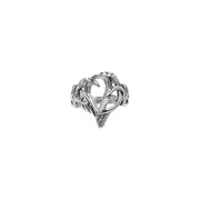 Love of The Mythical Celtic Heart Raven Sterling Silver Ring TRI2565