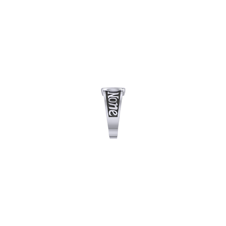 Harm None with Peace Symbols Sterling Silver Ring TRI2579