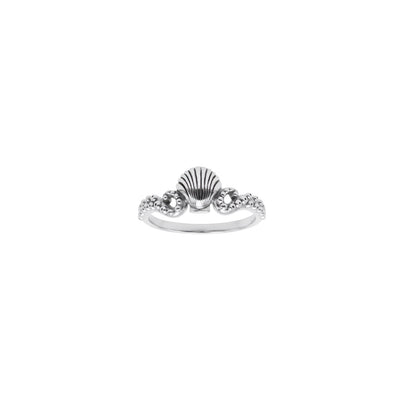 Shell with Octopus Tentacles Sterling Silver Ring TRI2582